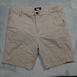 Paige Shorts Mens 32 Brown Chino‎ Pockets Linen Blend Preppy